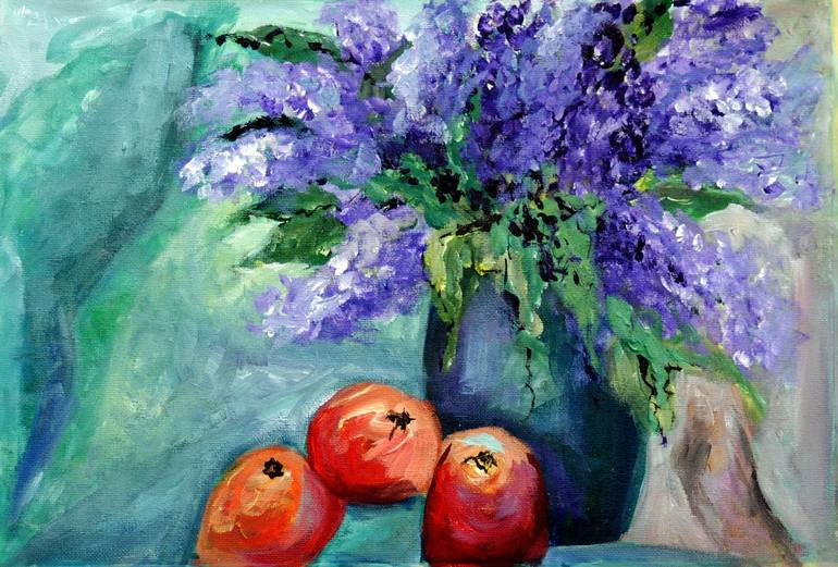 Original Abstract Still Life Paintings by Juhasz Tunde