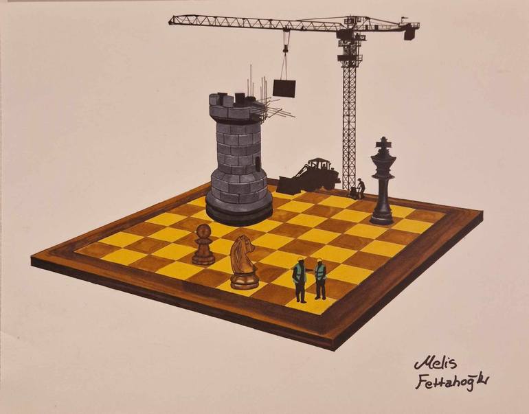 Original Contemporary Architecture Drawing by Melis FettahoğLu