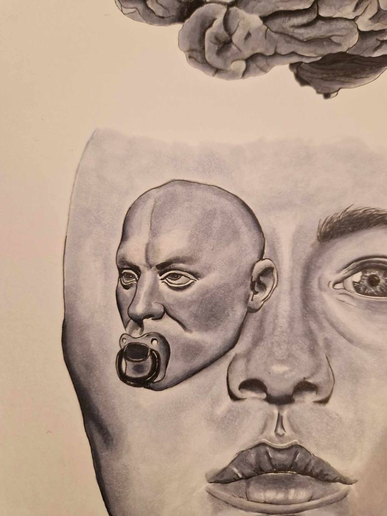 Original Conceptual People Drawing by Melis FettahoğLu