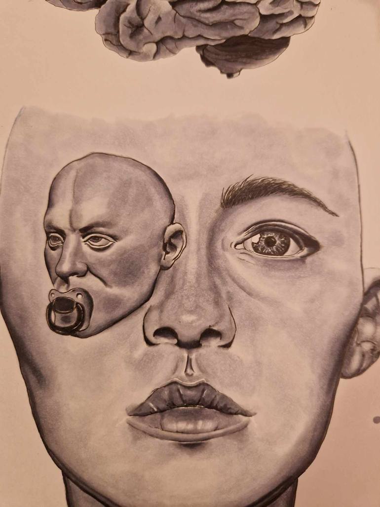 Original Conceptual People Drawing by Melis FettahoğLu
