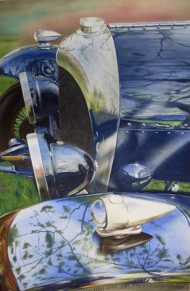 Print of Realism Automobile Paintings by Philip Johnson