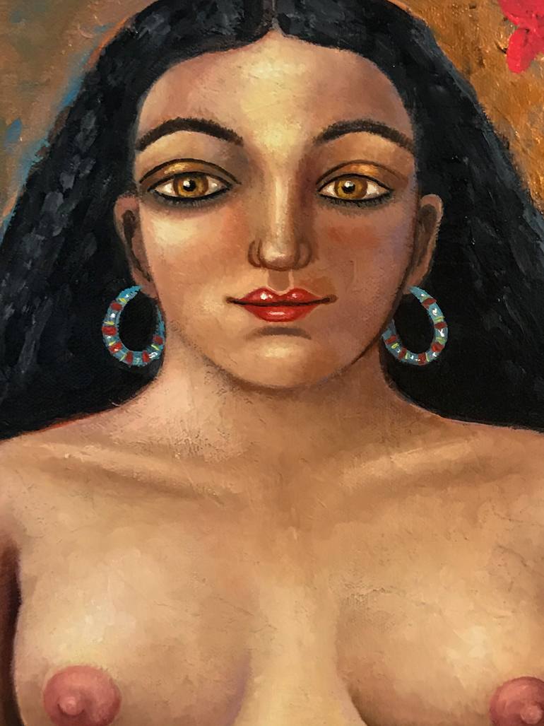 Original Figurative Nude Painting by Jocelyn Bullock