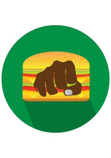 Sandwich with fist thumb