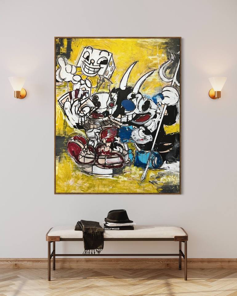 Original Pop Art Cartoon Painting by Jorge Algraves