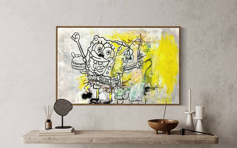 Original Pop Art Cartoon Painting by Jorge Algraves