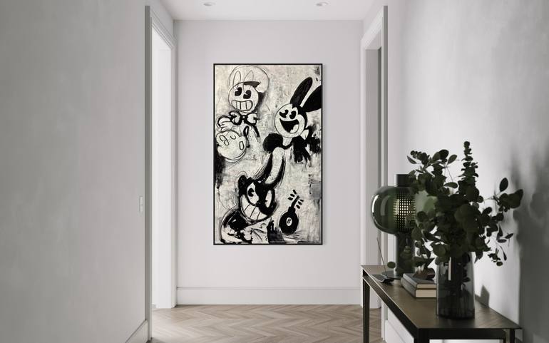 Original Abstract Cartoon Painting by Jorge Algraves
