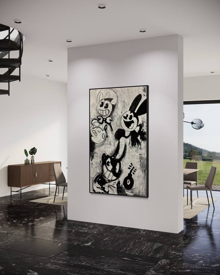Original Abstract Cartoon Painting by Jorge Algraves