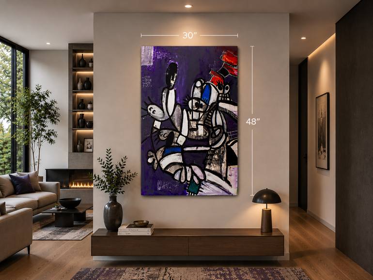 Original Cubism Cartoon Painting by Jorge Algraves
