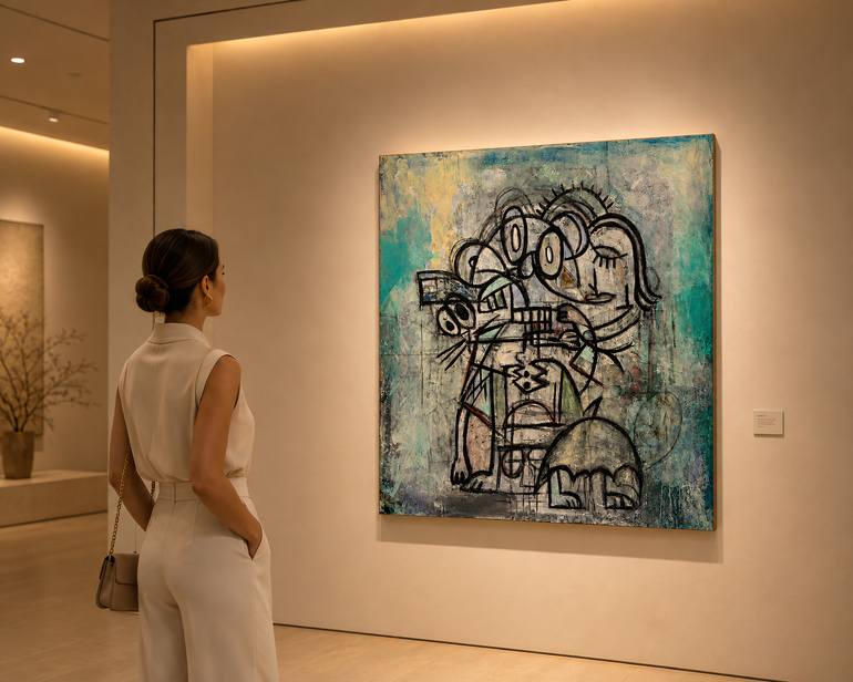 Original Abstract Expressionism Abstract Painting by Jorge Algraves