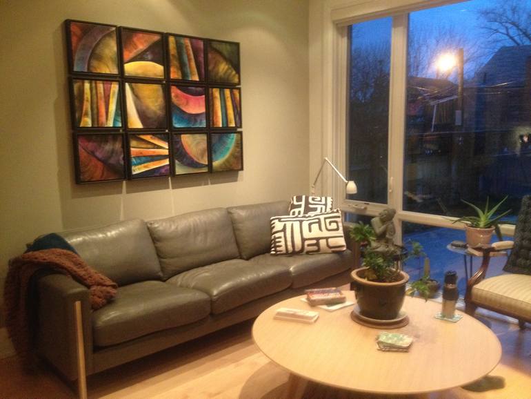 Original Modernism Abstract Painting by Cathy Hunt