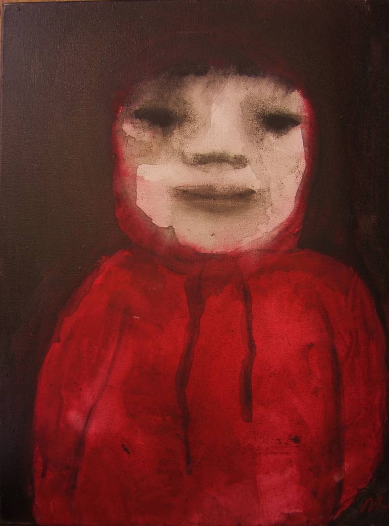 Little Red Boy Painting by Mo Rutten | Saatchi Art