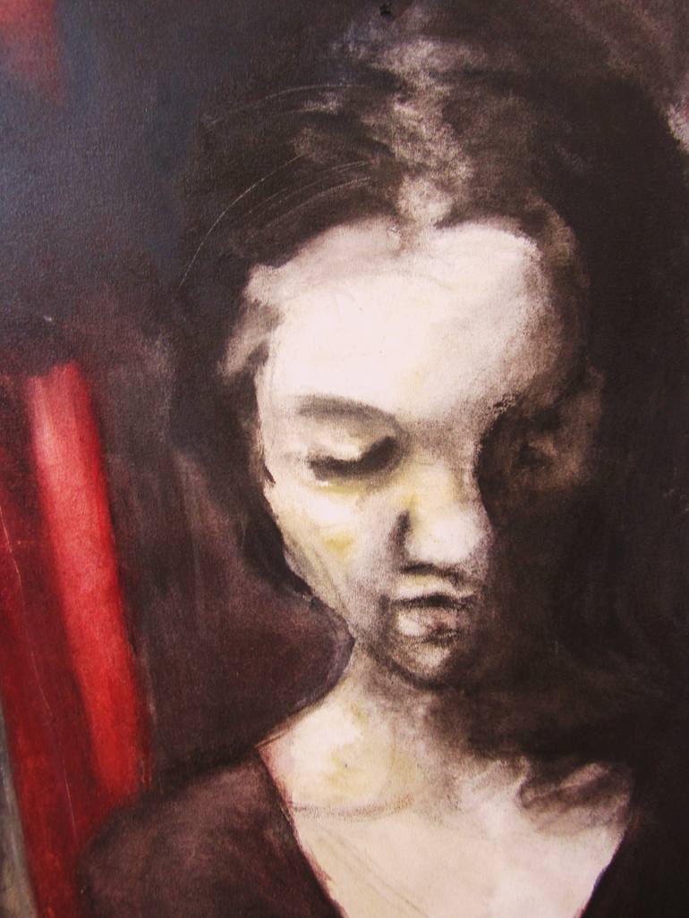 Original Expressionism Women Painting by Mo Rutten