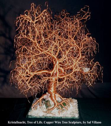 Kristallnacht, Tree of Life, wire tree sculpture thumb