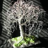 Hand Made Creating Gem, Beaded, And Bonsai Wire Trees by Sculpture By  Villano