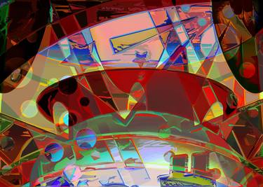 Original Abstract Sports Mixed Media by Mike Cressy