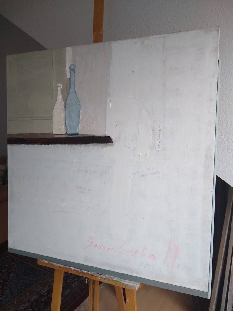 Original Minimalism Still Life Painting by Polina Zinoveeva