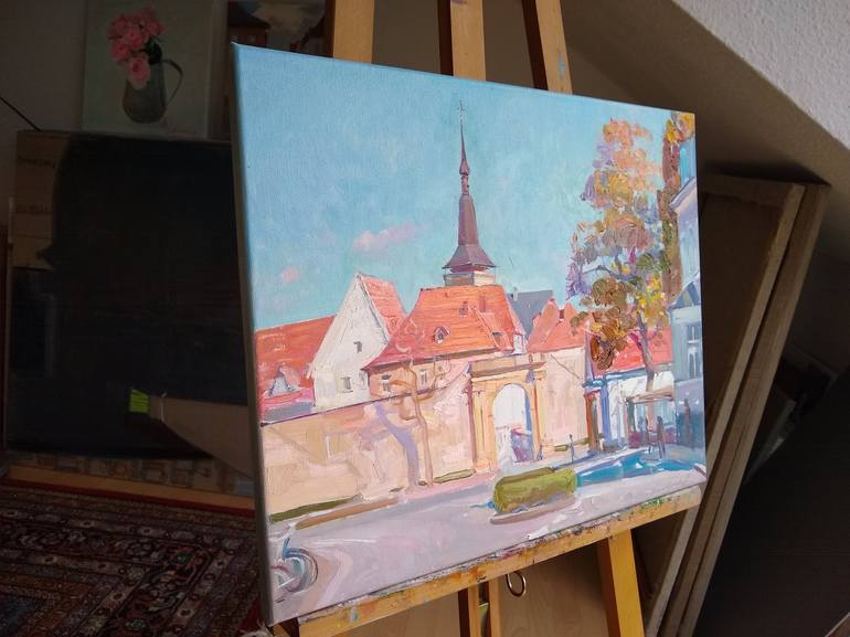 Original Impressionism Cities Painting by Polina Zinoveeva