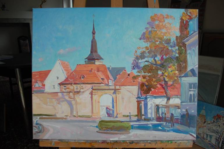 Original Impressionism Cities Painting by Polina Zinoveeva