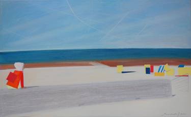 Original Minimalism Beach Paintings by Polina Zinoveeva