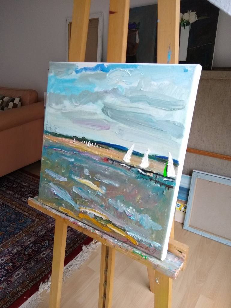 Original Expressionism Landscape Painting by Polina Zinoveeva