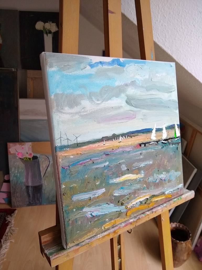 Original Expressionism Landscape Painting by Polina Zinoveeva