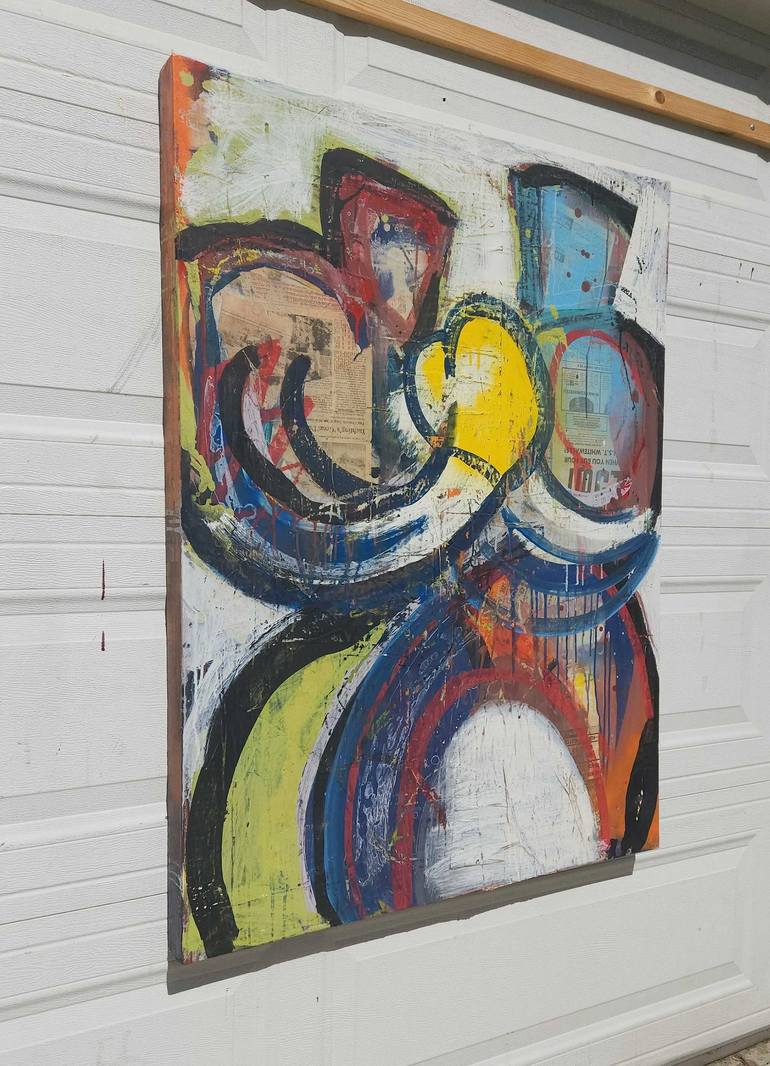 Original Abstract Sport Painting by dale voelker