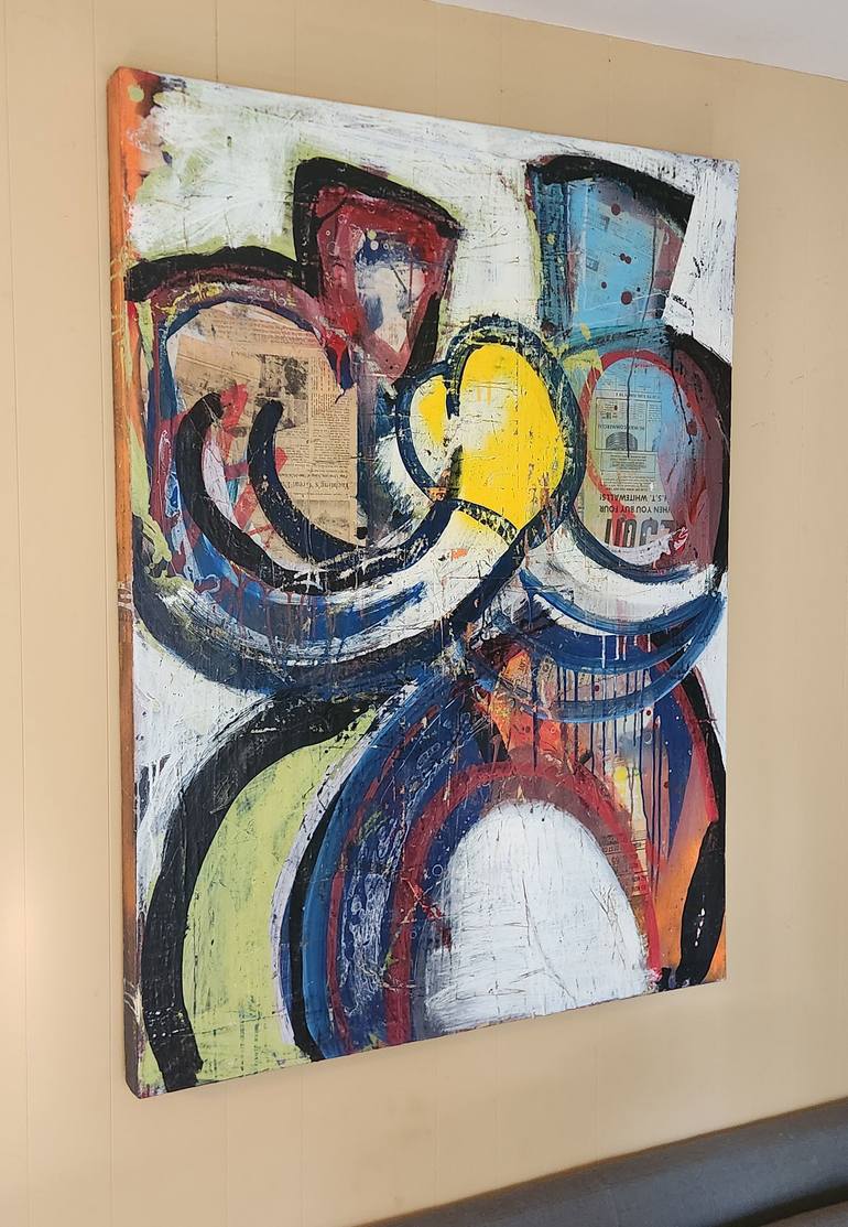 Original Abstract Sports Painting by Dale Voelker