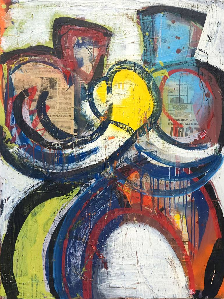 Original Abstract Sports Painting by Dale Voelker