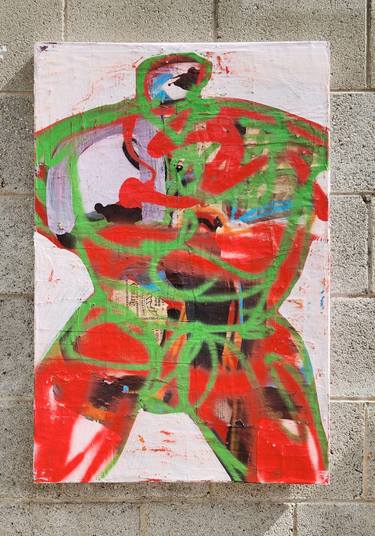 Original Abstract Men Painting by Dale Voelker