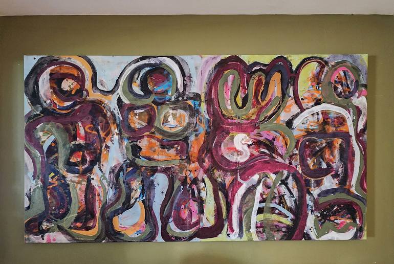 Original Abstract Expressionism Abstract Painting by Dale Voelker