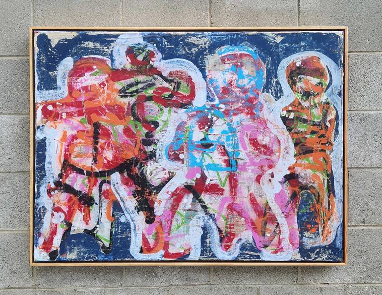 Original Street Art Abstract Painting by Dale Voelker