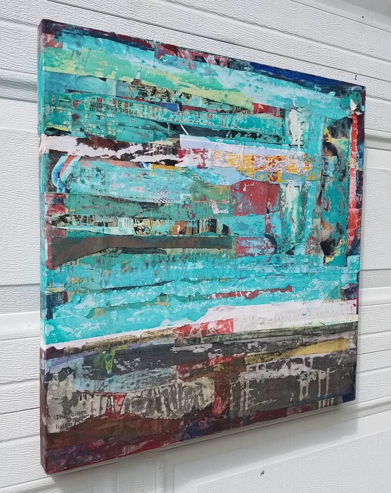 Original Abstract Expressionism Abstract Collage by dale voelker