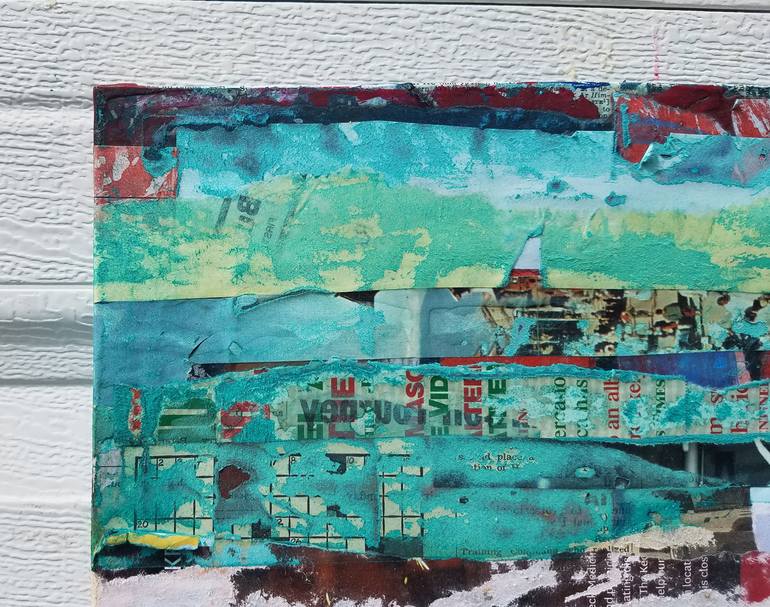Original Abstract Expressionism Abstract Collage by dale voelker
