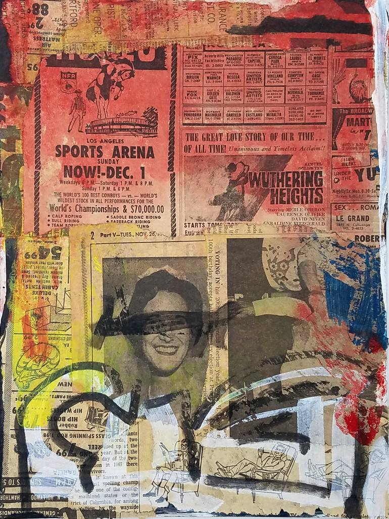 Original Abstract Pop Culture/Celebrity Collage by Dale Voelker