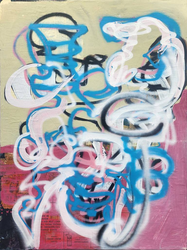 Original Street Art Abstract Painting by Dale Voelker