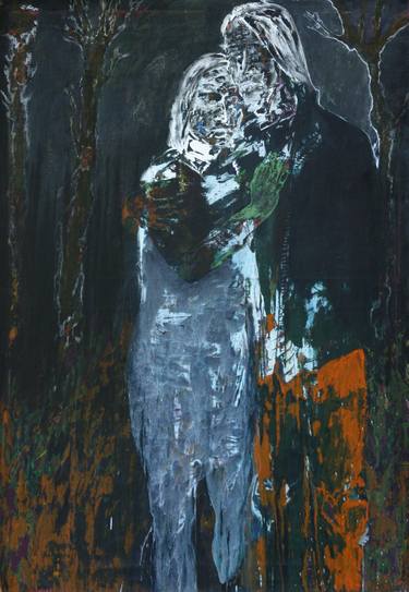 Original Abstract Expressionism People Painting by Bostjan Jurecic Alluvio