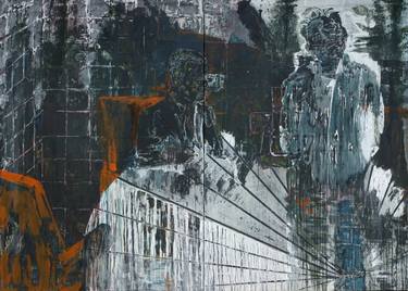 Original Abstract Expressionism People Painting by Bostjan Jurecic Alluvio