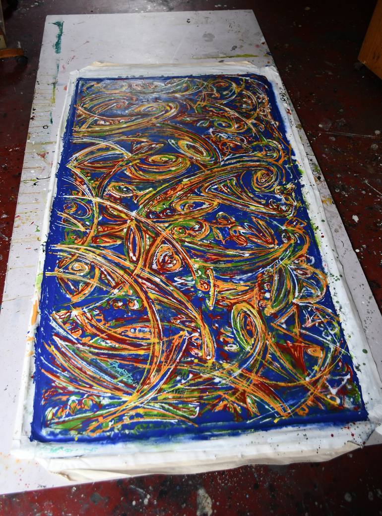 Original Abstract Expressionism Abstract Painting by Gautam Paul