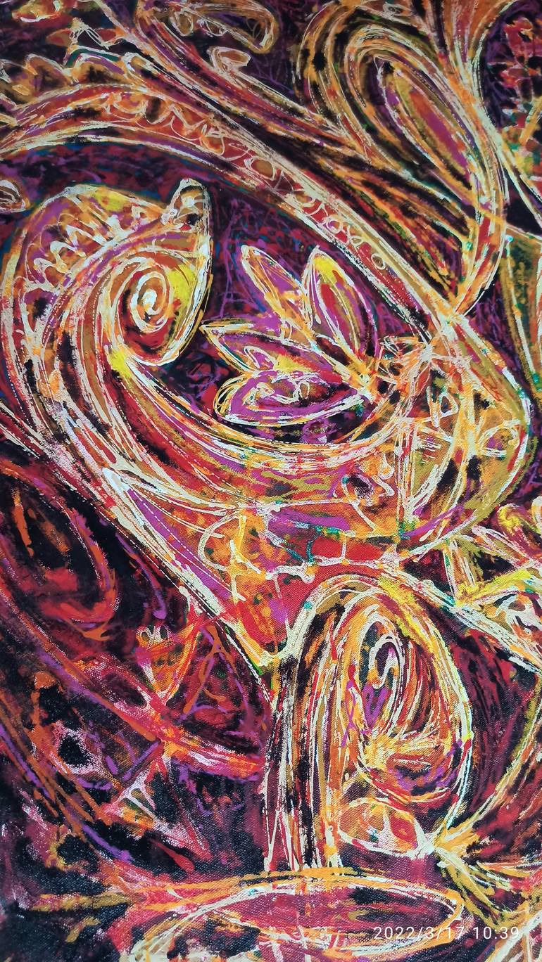 Original Abstract Expressionism Abstract Painting by Gautam Paul