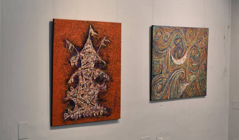 Original Abstract Expressionism Abstract Painting by Gautam Pal