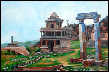 Print of Expressionism Architecture Paintings by Usha Rai