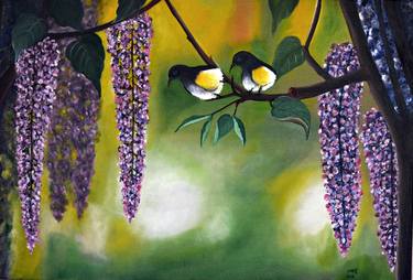 Print of Expressionism Floral Paintings by Usha Rai