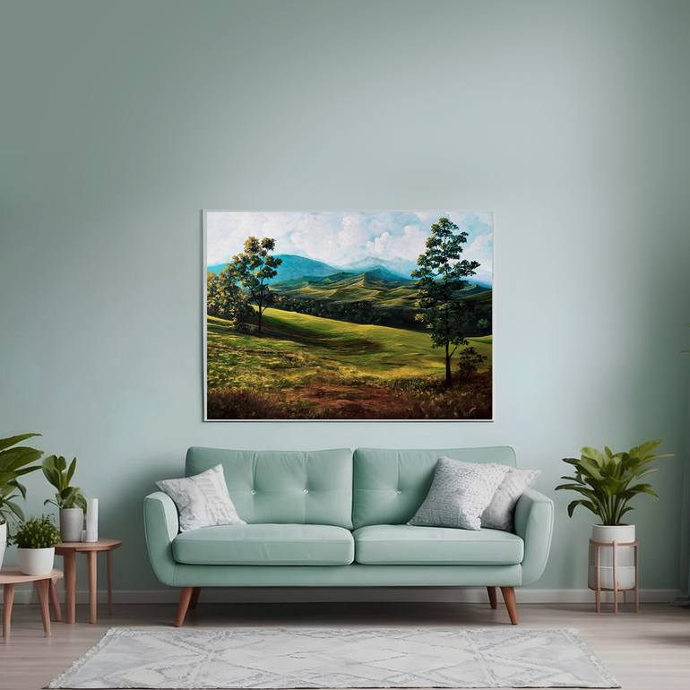 Original Realism Landscape Painting by Seby Augustine