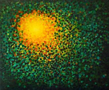 Original Abstract Expressionism Abstract Painting by Seby Augustine