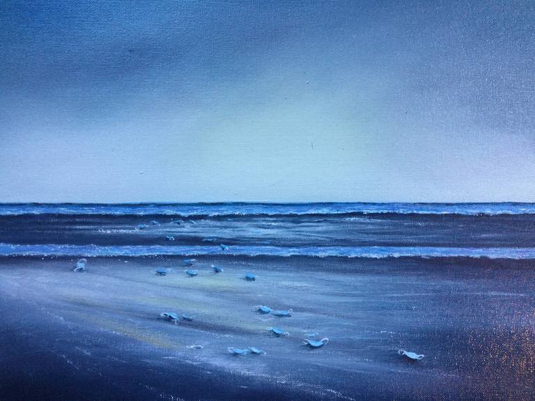 Original Expressionism Seascape Painting by Marieke Tollenaere