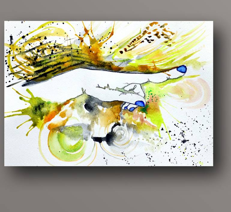 Original Abstract Expressionism Abstract Painting by Anastasia Anait