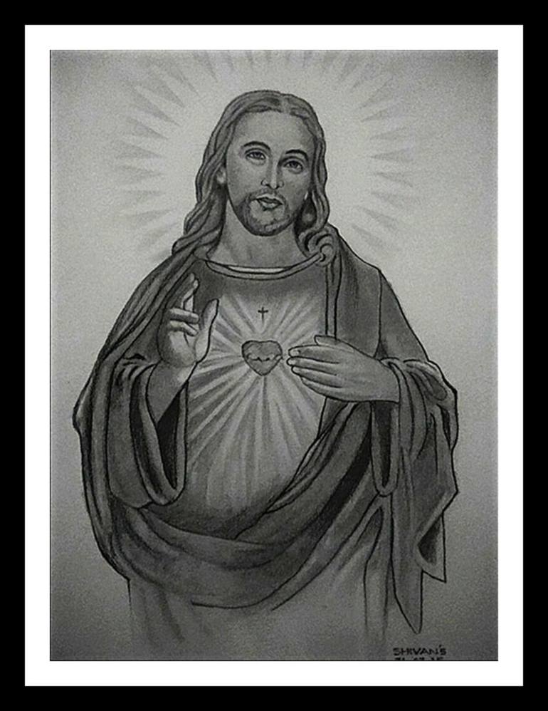 Jesus Christ Drawing By Shivkumar Menon Saatchi Art