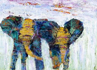 Original Abstract Expressionism Animal Paintings by barbi leifert