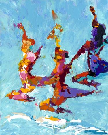 Original Abstract Expressionism Performing Arts Paintings by barbi leifert