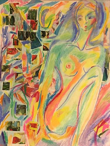 Print of Nude Collage by Lucille Whitaker